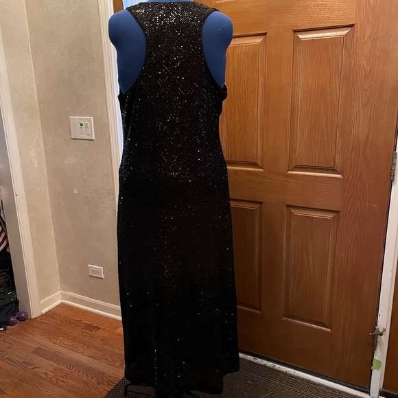 Banana Republic Black Sequence Bias-Cut  Dress - Picture 4 of 7